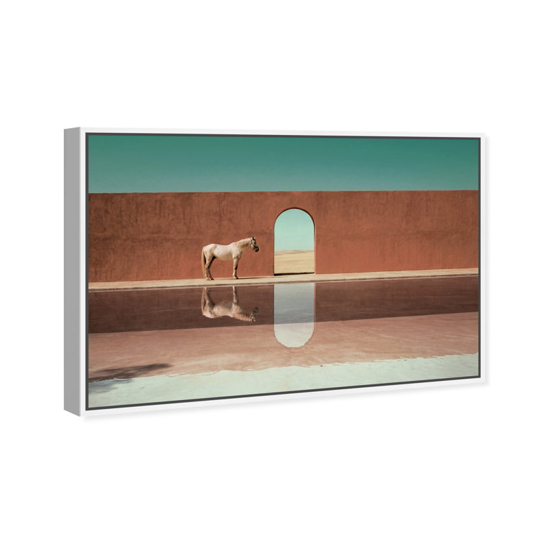 Western Reflections Print by Oliver Gal, 31"H x 21"W, White Floater Frame
