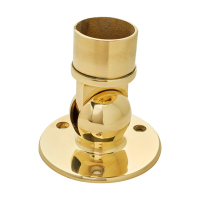 Bride réglable en laiton poli de 4 po de diamètre x H 2-15 / 16 po pour rampe de 2 po