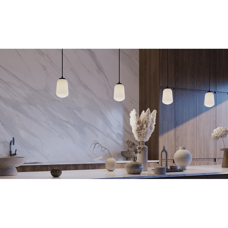 Luminaire suspendu DEL 7 po Domalapalli - noir, Noir