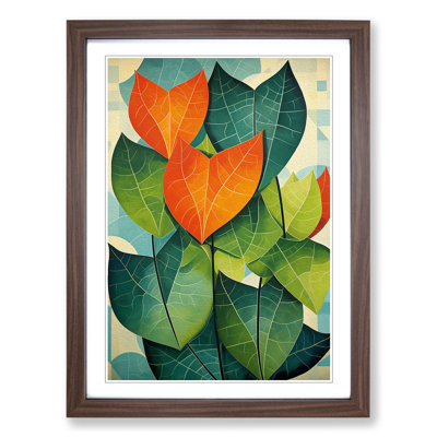 Ivy Leaf Constructivism Art - Framed Print