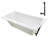 66" x 34" Acrylic Soaking Drop-In Bathtub, Drain Included-97545249