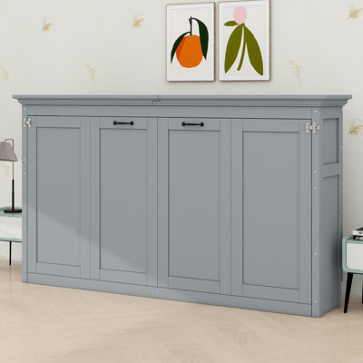Lit escamotable pliable avec armoire peu encombrante