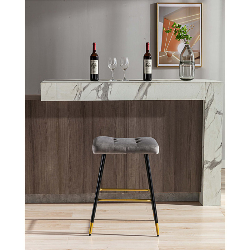 Tabouret de comptoir 26,38 po Manucher, gris