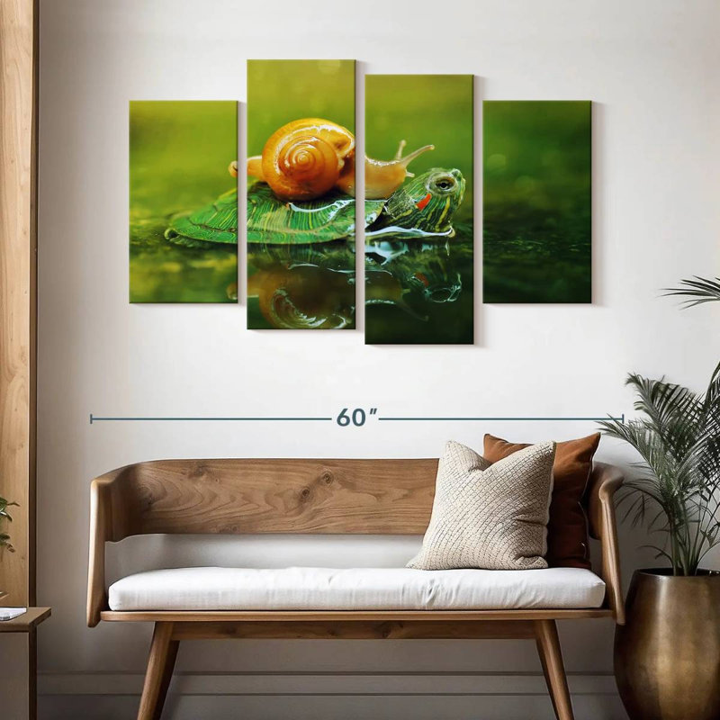 Brampt Snail On Turtle, 32"H x 52"W