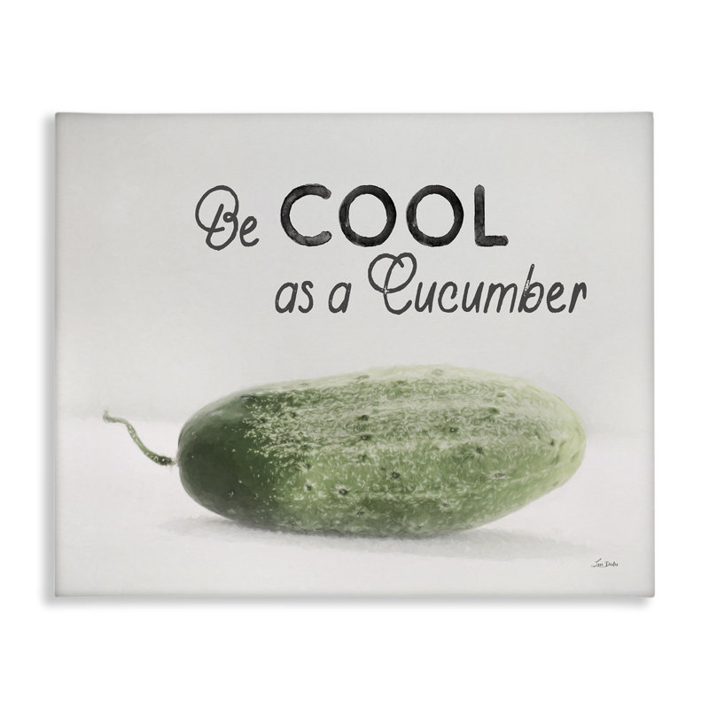 "Cool as a concombre", art mural sur toile par Lori Deiter, H 24 po x l 30 po
