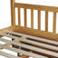 Lit superposé double en bois d'hévéa double avec lit gigogne simple, échelle et garde-corps, convertible en 2 lits doubles, naturel