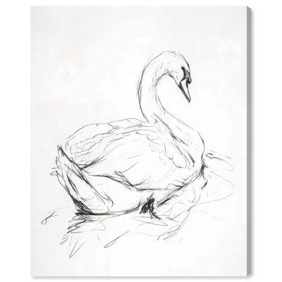 «Graceful Swan I», reproduction d'art sur toile par Art Remedy
