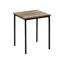 3 Table : Modern Design With Brown Laminate And Black Metal Elements Stylish 3Pcs Coffee Integration