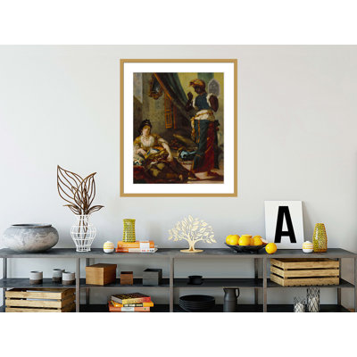 «Women of Algiers» par Eugene Delacroix, impression giclée sur cadre