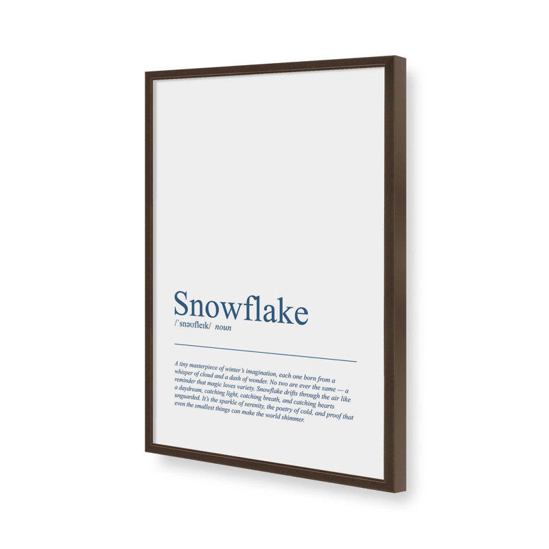 «The Wonders of Snowflakes», reproduction d'art, 11 po x 14 po, Brun Belvinder
