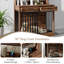 Meuble pour cage robuste pour chien de 38 po avec tiroirs de rangement, cage à double usage et table d'appoint pour l'intérieur