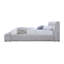 Lit en chenille Hannah avec cadre durable et design élégant, aucun sommier requis, idéal pour les chambres modernes