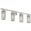 Luminaire pour salle de bain 4 lumières en acier inoxydable brossé nickel brossé - 35,5 po