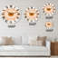 Minimal Orange Radiant Sun II - horloge murale moderne-60329097