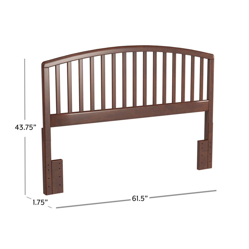 Brekke Solid Wood Headboard, Full/Queen, Walnut