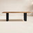 Metal and Solid Wood Dining Table