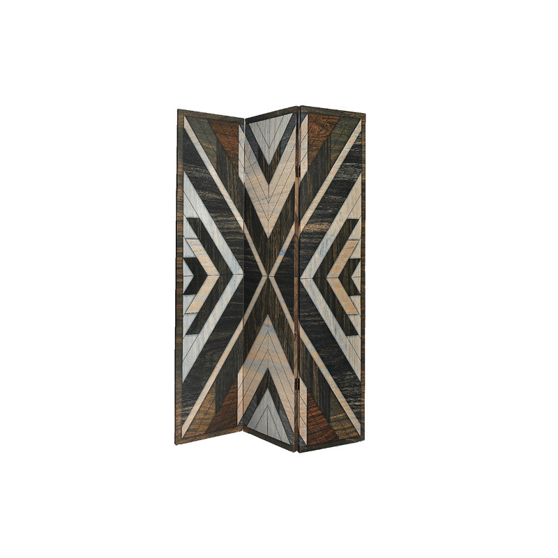 Breyunna 47.5'' W x 71'' H 3 - Panel Folding Room Divider