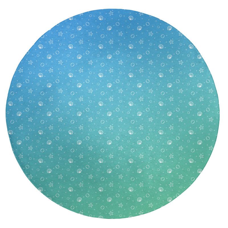 Chenille Indoor Rug, Round 5'
