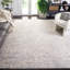 Tapis en polyester / viscose tissé à la machine en ivoire / gris-57234249