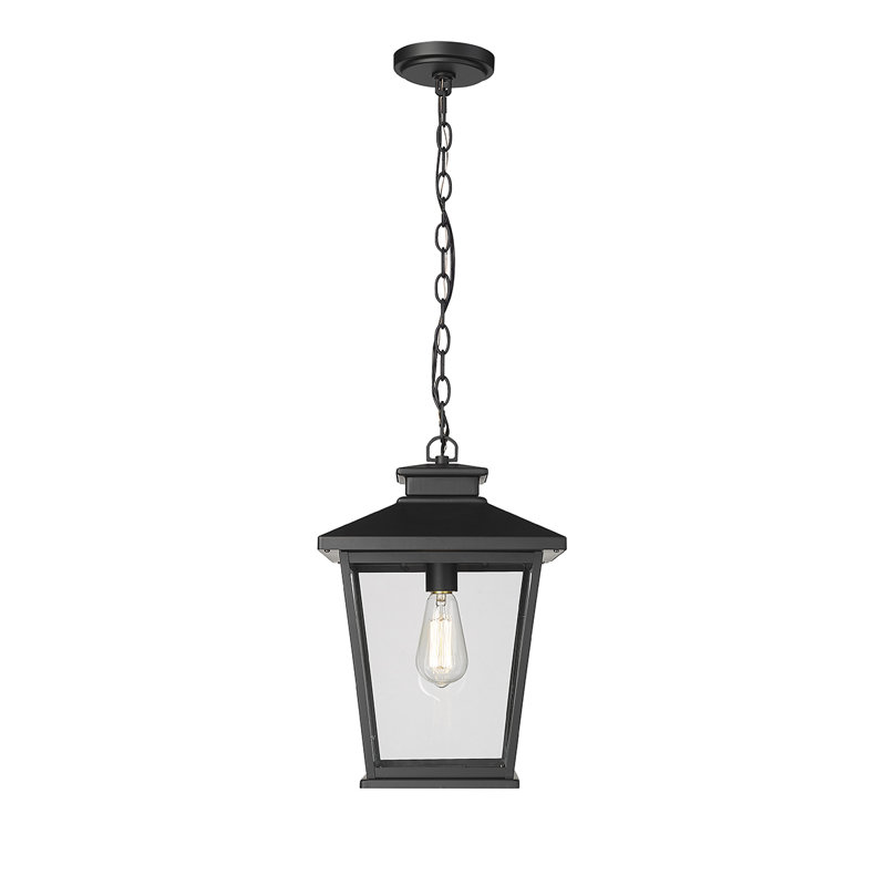 Outdoor Hanging Lantern, Powder Coated Black
