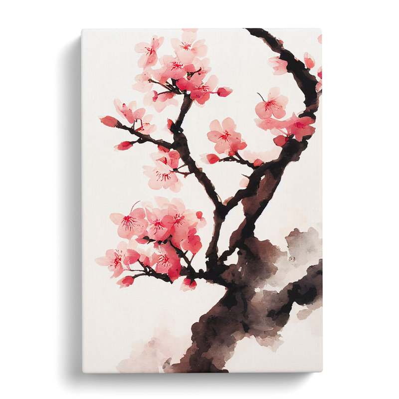 Watercolour Cherry Blossom Tree Vol.2 - Wrapped Canvas, 50cm H x 35cm W x 3cm D