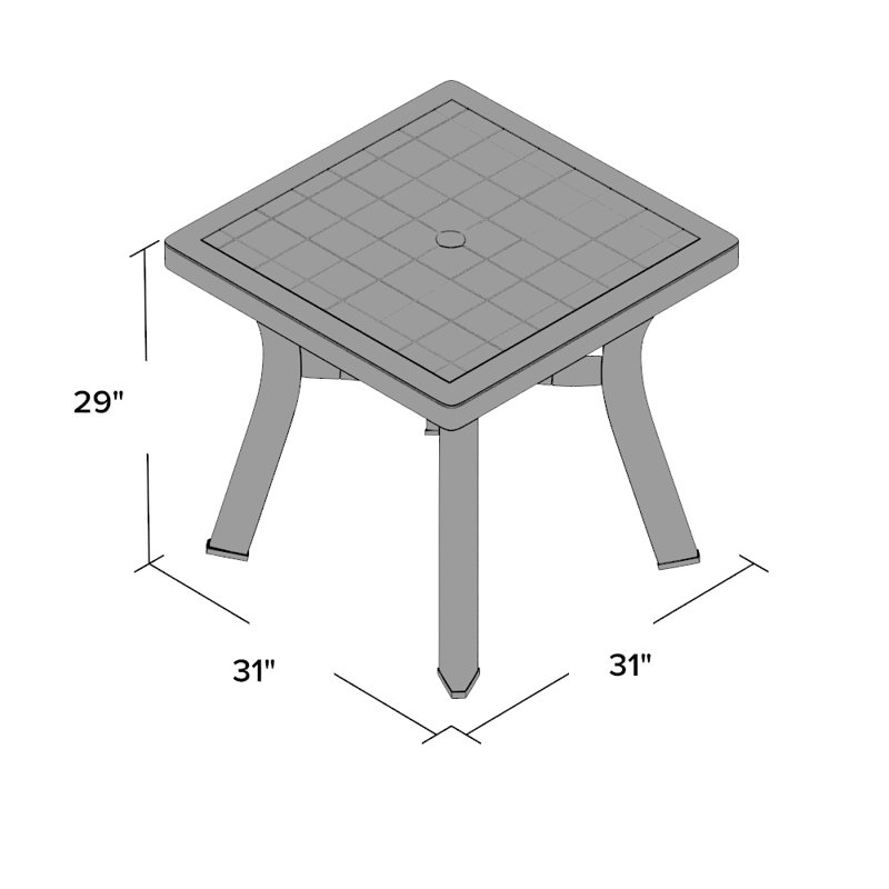 Table de salle à manger Makena, Brun