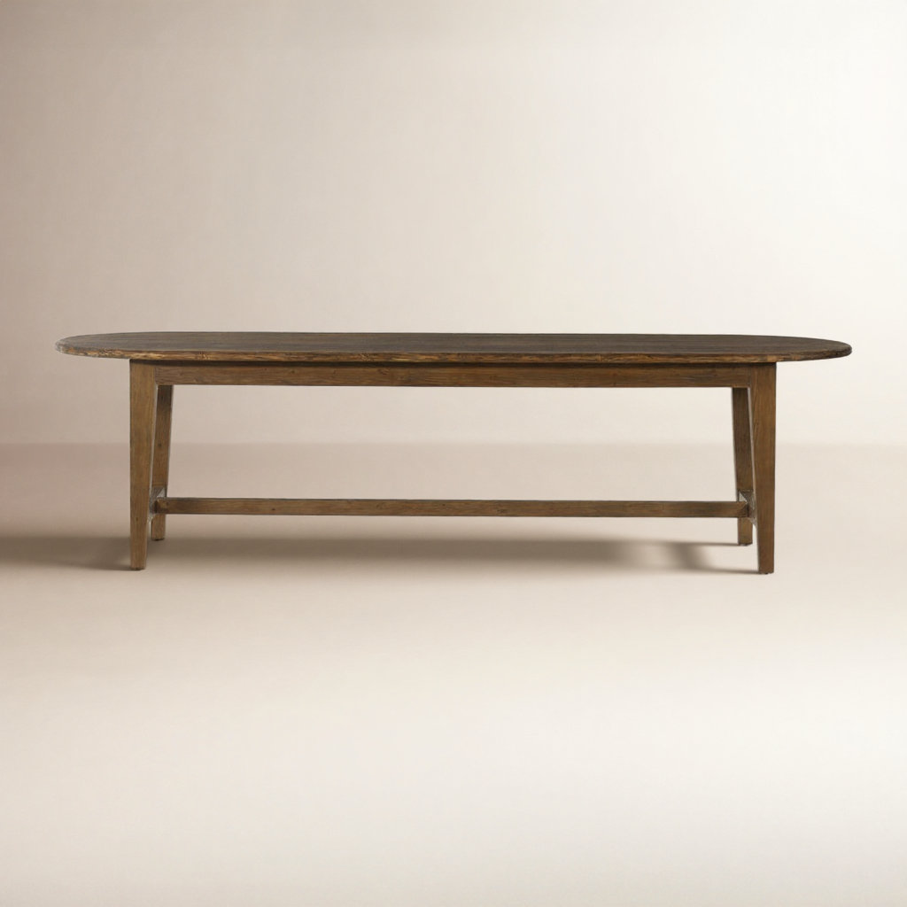Isadore Solid Wood Dining Table, 30" H x 110.25" L x 35.5" W, Honey Pine