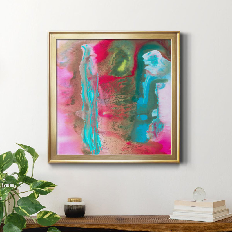Spring Wood II - peinture sur toile encadrée, Cadre doré, H 17,5 po x l 17,5 po x P 1,5 po
