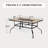 Leonard 6 Person Outdoor Dining Set with Swivel Chairs and Thick Cushions