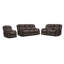 Canapé inclinable, microfibre polie brune