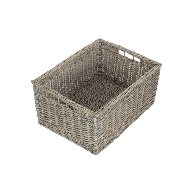 Wicker Storage Basket, 26cm H x 50cm W x 42cm D