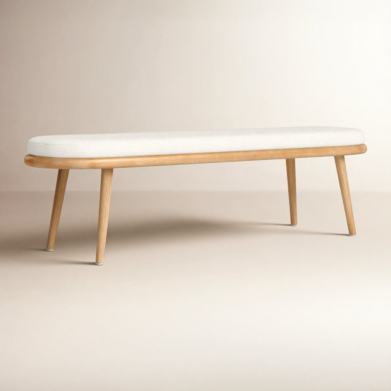 Echo Upholstered Bench, Ivory