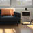Letterly Solid Wood Top End Table with Storage and Built-In Outlets