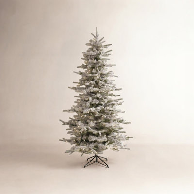 Flocked Slim Fir Artificial Christmas Tree