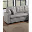 Canapé modulaire convertible gris clair en faux cuir convertible