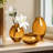 Cecile 3-Piece Hand-Blown Glass Vase Set (Amber)-266241588