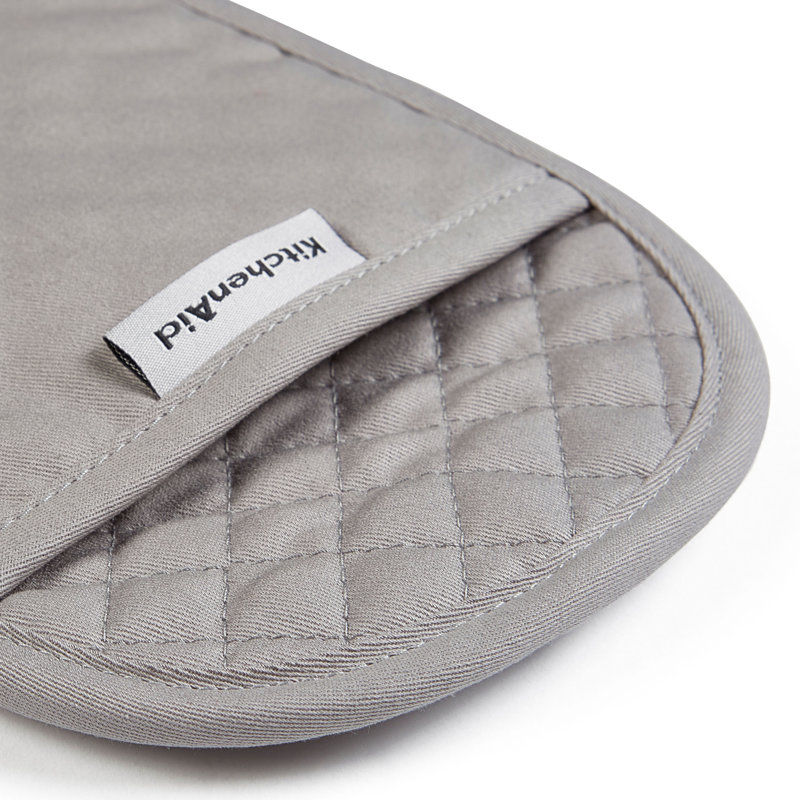 KitchenAid Asteroid Solid Diamond Potholder, Light Gray, 6.5" W x 10" L