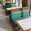 Banc rembourré en similicuir haut de gamme