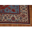 Tapis turc rouge à motif floral Heriz Serapi noué à la main
