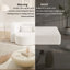 Lit pliant pleine grandeur, tissu, avec support en mousse, 2 coussins, beige, sans assemblage, pour chambre d'amis