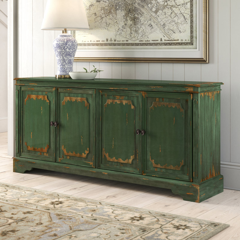 Daisetta 65'' Media Console, Green, 32"H x 72"W x 16"D
