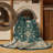 Machine Washable Overdyed Blue Area Rug-1750420257