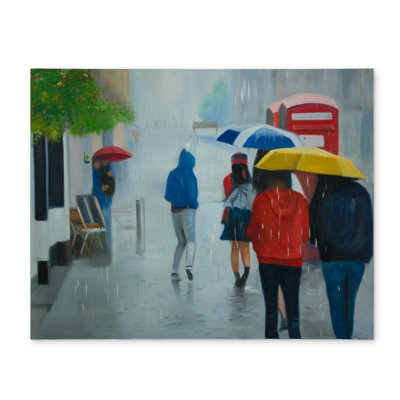 Napperon gris avec décor de salon Rainy Day