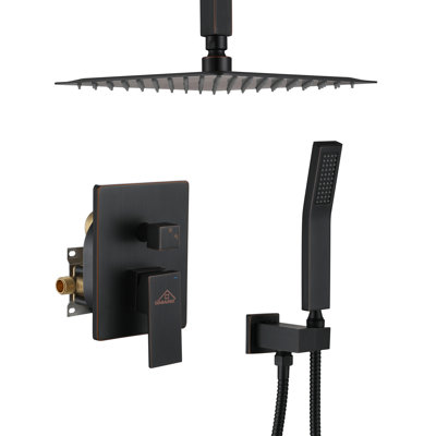 Système de douche complet à 2 fonctions avec valve brute