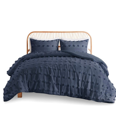Adorned King/ King Comforter - Navy Textile
