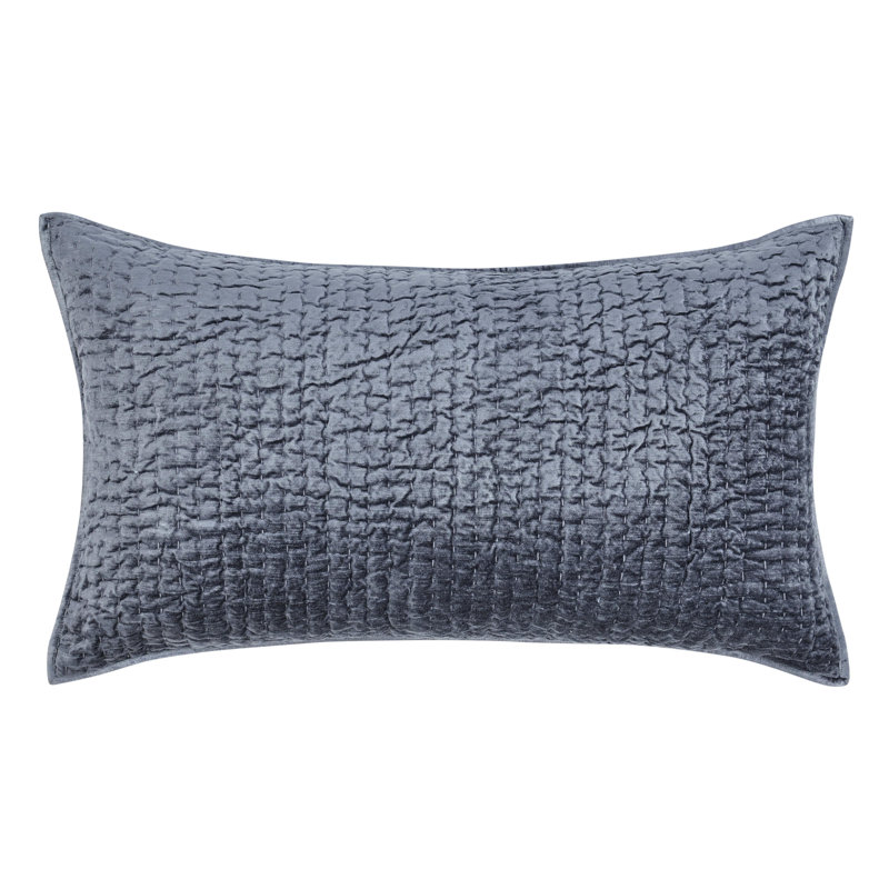 Dimitry Polyester Zipper Sham, King, Sea Fog Blue