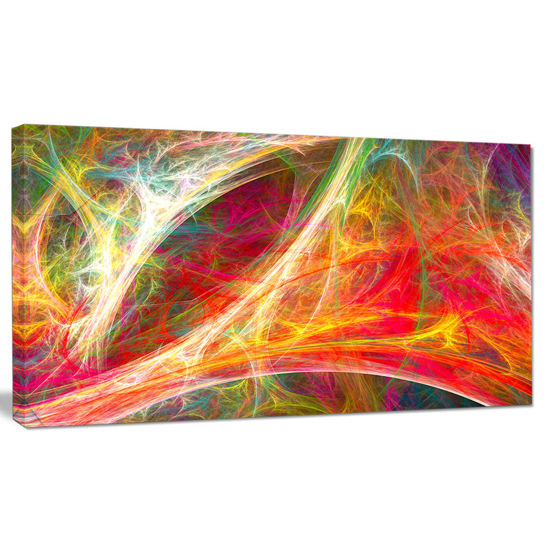 Mystic Red Fractal, impression sur toile tendue, H 16 po x l 32 po x p 1 po