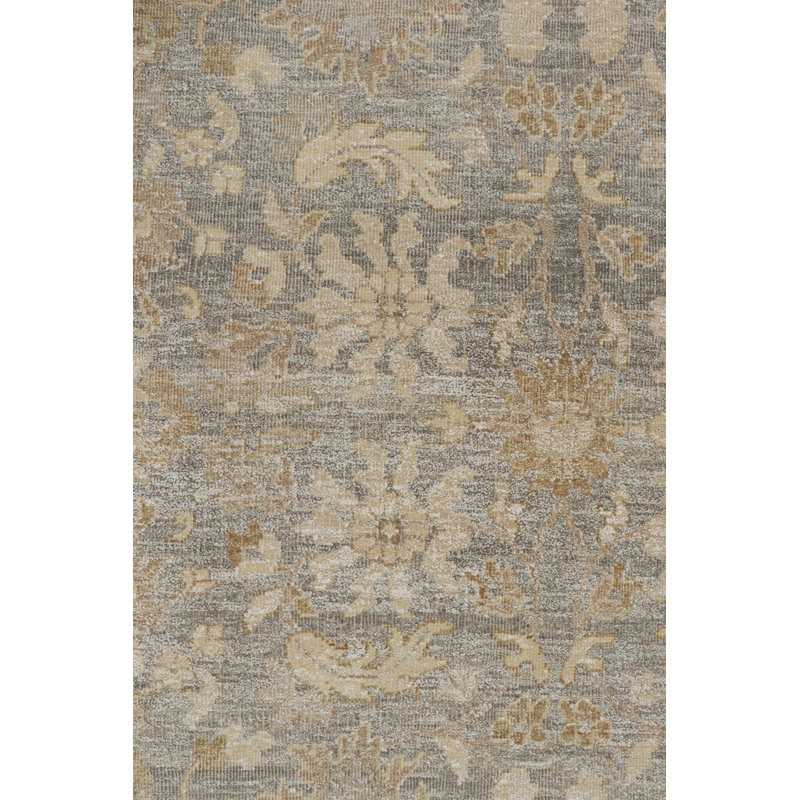 Oushak Hand Knotted Floral Area Rug, Rectangle 6' x 9'