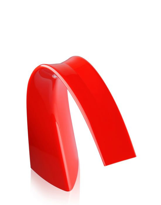 Taj LED Table Lamp, Matte Orangey Red, 12.6'' H X 12.2'' W X 3.74'' D