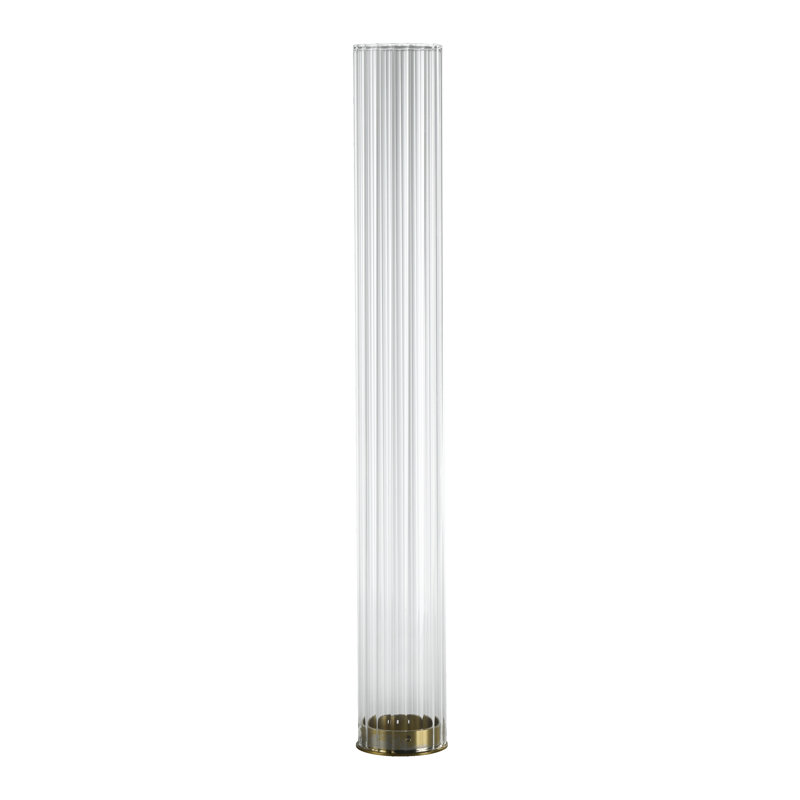 Luminaire suspendu cylindrique à 1 lumière Farella, H 71,13 po x l 2,75 po x P 2,75 po, Nickel poli / blanc mat